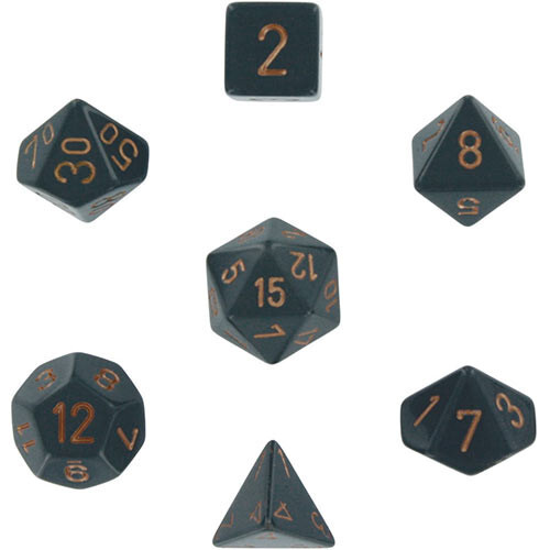 

Аксессуары Chessex Chessex Dice Set: Opaque Dark Grey w/Copper (7)