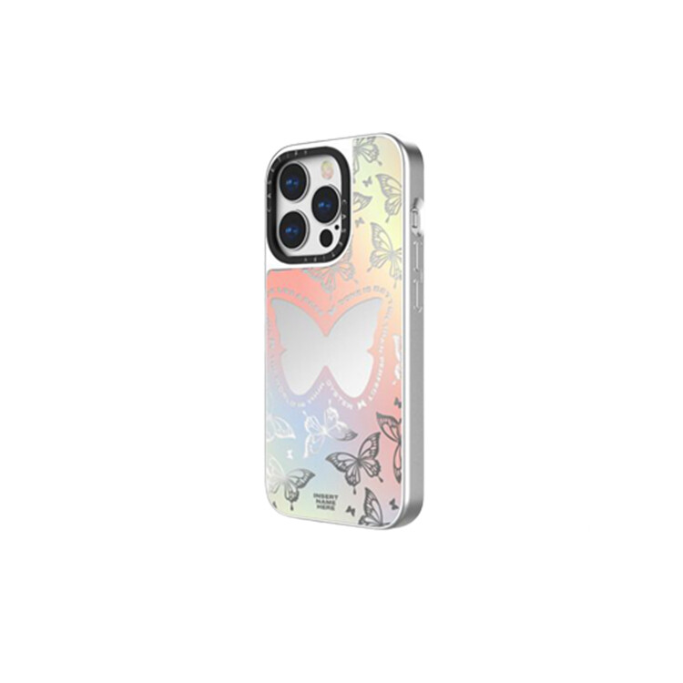 

CASETIFY Чехол для телефона, Silver mirror silver frame MagSafe