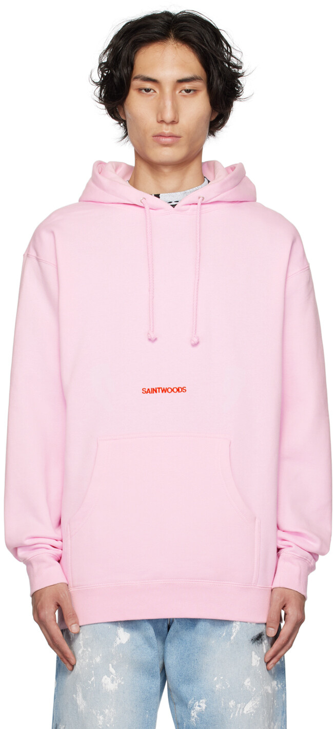 

Розовый худи с вышивкой Saintwoods