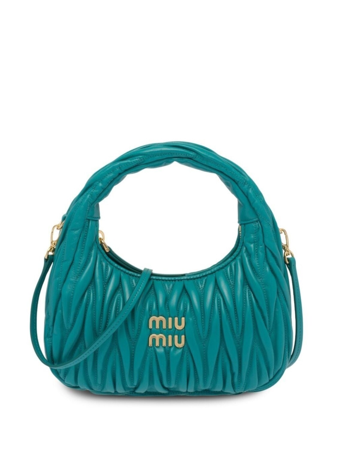 

Miu Miu стеганая мини-сумка Wander, синий