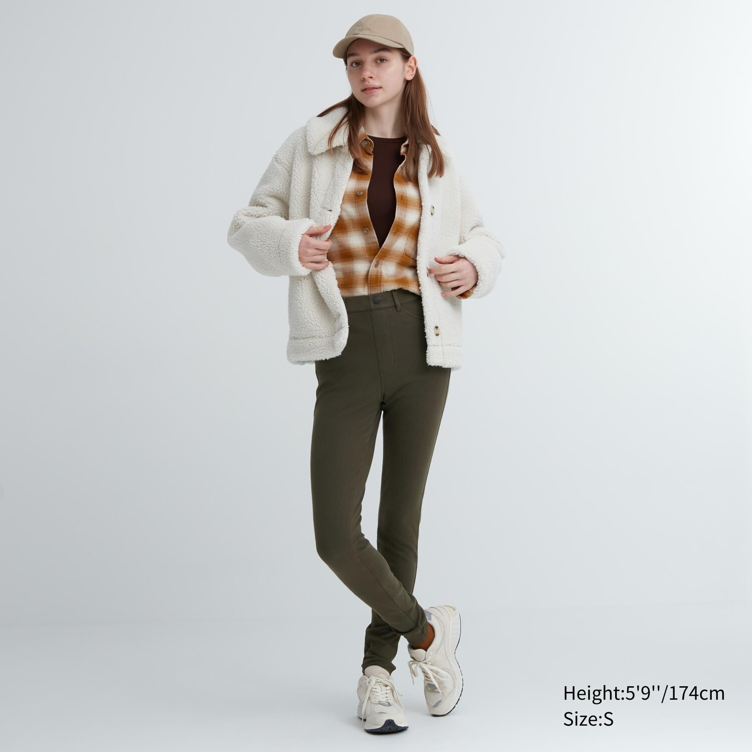 

Брюки-леггинсы HEATTECH Ultra Stretch с высокой посадкой (длинные) Uniqlo, оливковый