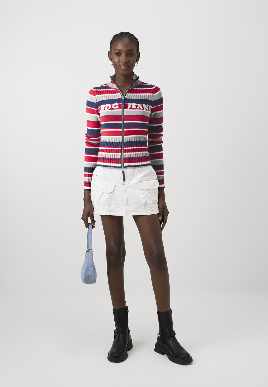 

Вязаный жакет STRIPE KNIT BDG Urban Outfitters, красный
