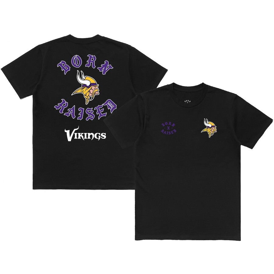 

Футболка с коротким рукавом Born x Raised Minnesota Vikings, черный
