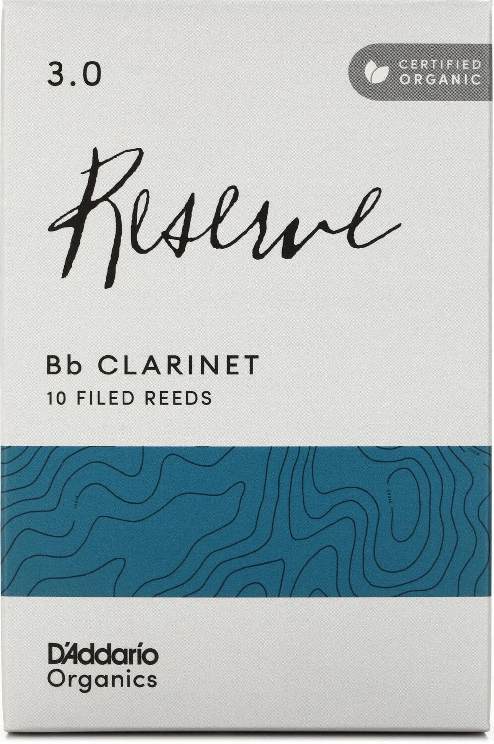 

Трости для кларнета D'Addario Organics Reserve Bb — 3,0 (10 шт.)