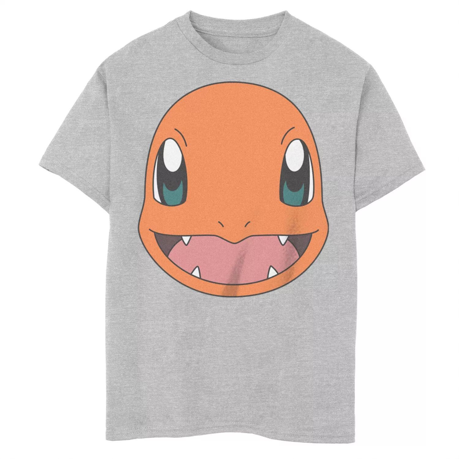 

Футболка с изображением большого лица Pokemon Charmander для мальчиков 8–20 лет Licensed Character