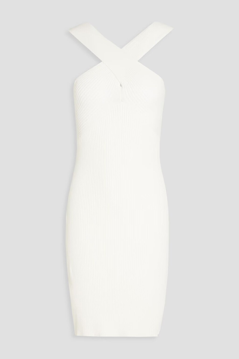 

Мини-платье ребристой вязки Autumn Cashmere, слоновая кость