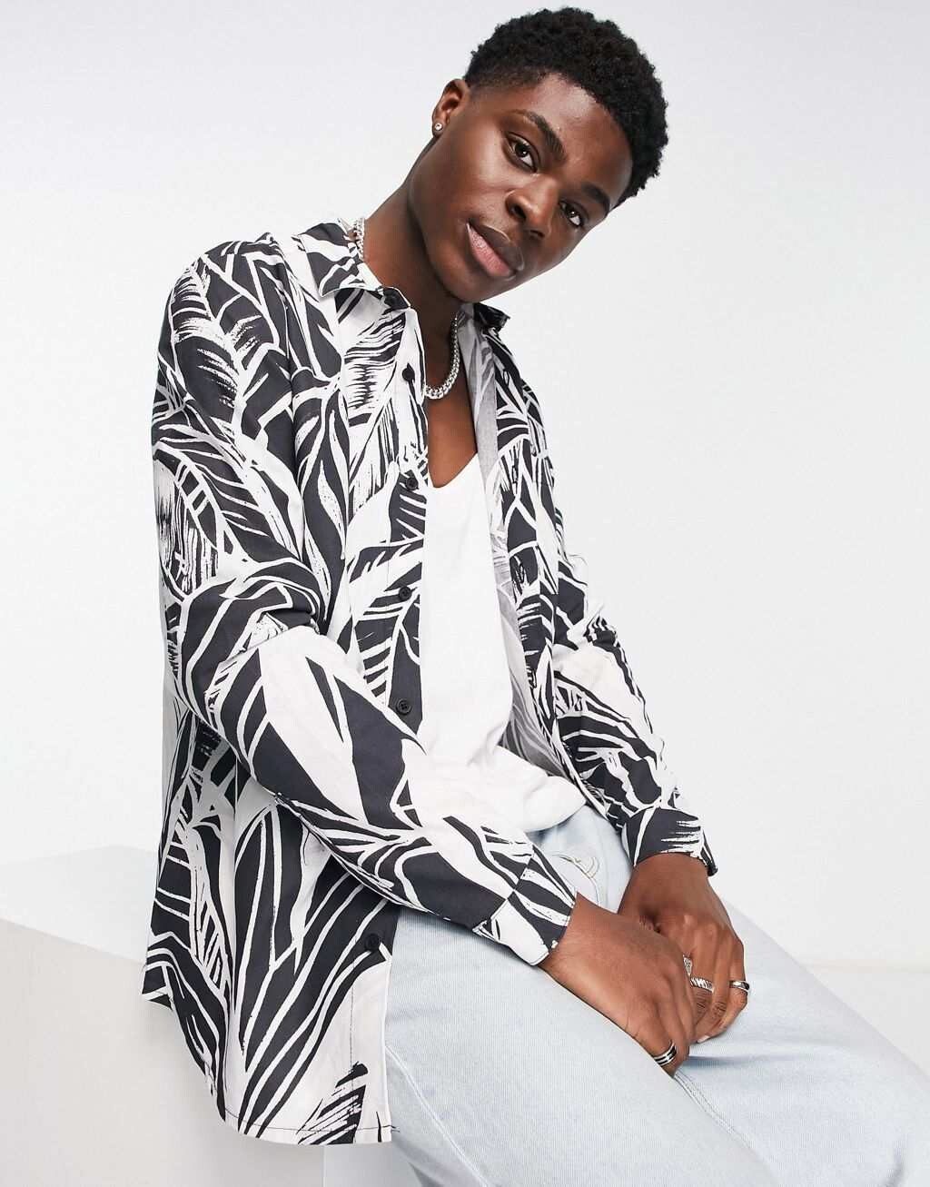 

Розовая рубашка с длинными рукавами и принтом ASOS MADE IN KENYA