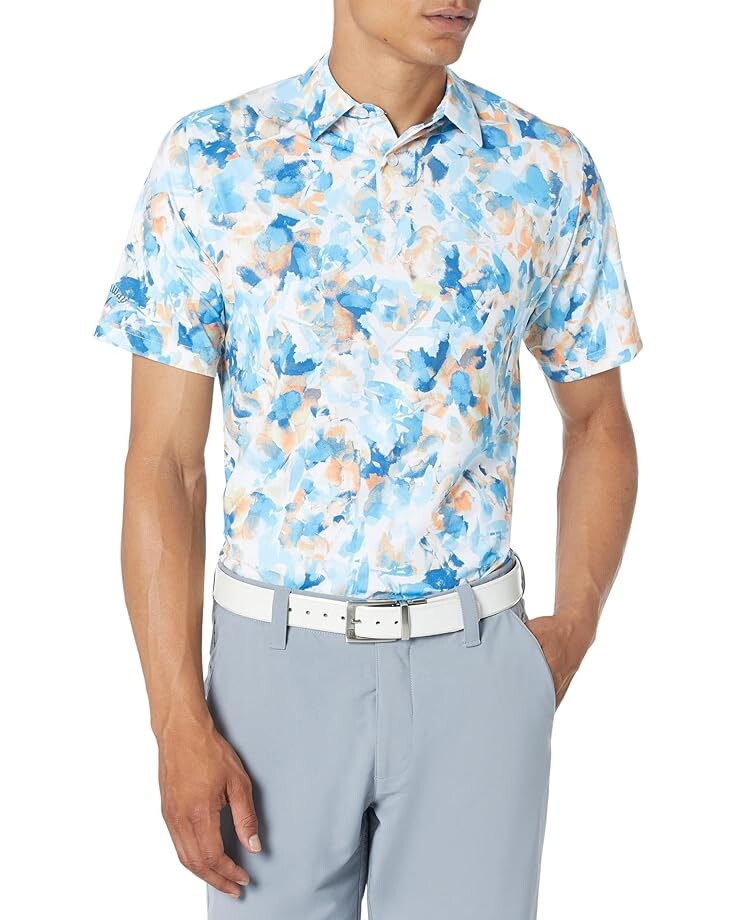 

Поло Callaway X-Ray Floral Print, белый