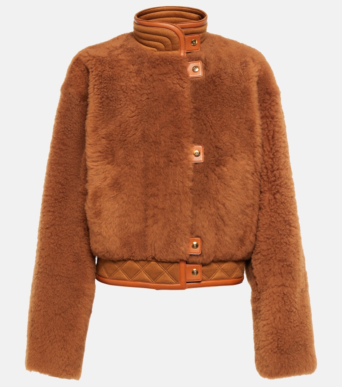 

Куртка-бомбер из овчины LORO PIANA, коричневый