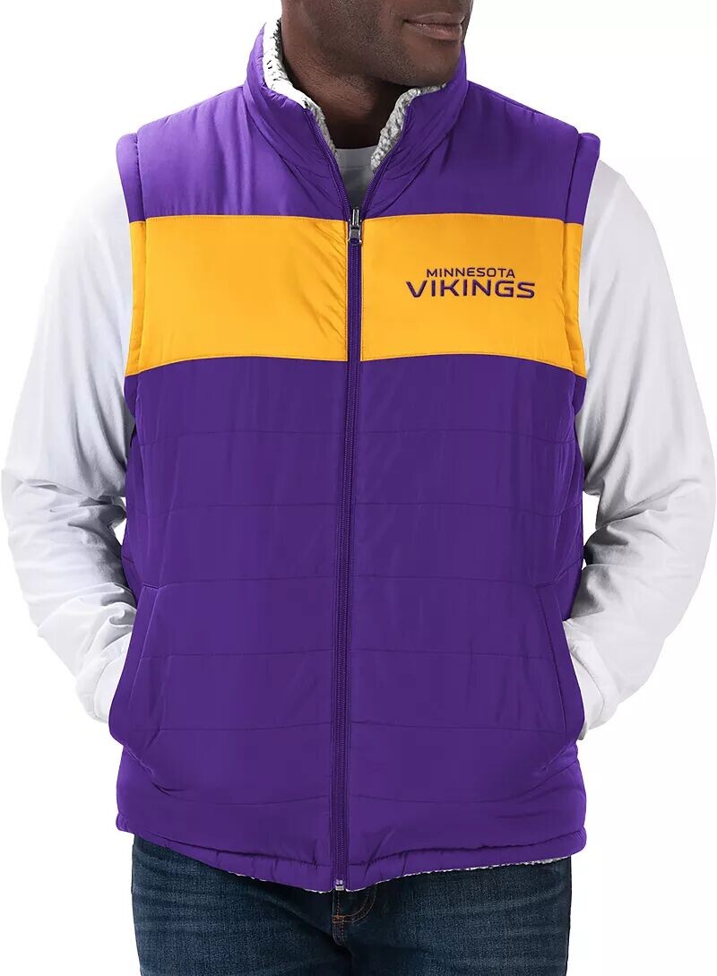 

Мужской двусторонний жилет с высокими боками G-III Minnesota Vikings фиолетового цвета