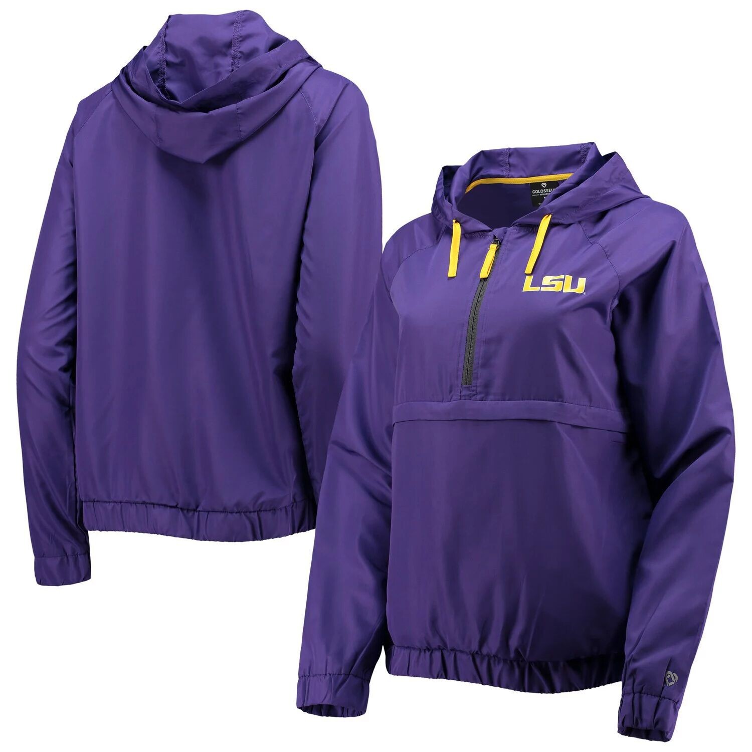 

Женский компактный анорак с капюшоном и молнией до половины длины LSU Tigers Colosseum Purple Colosseum