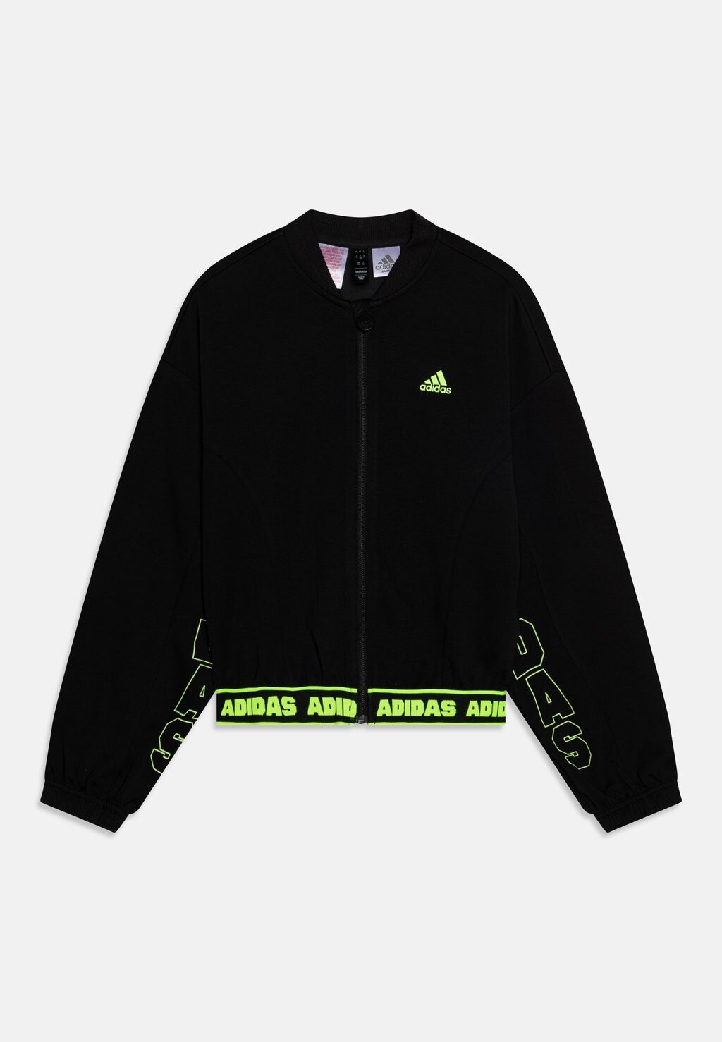 

Толстовка на молнии Crop adidas Sportswear, цвет black/carbon/lucid lemon