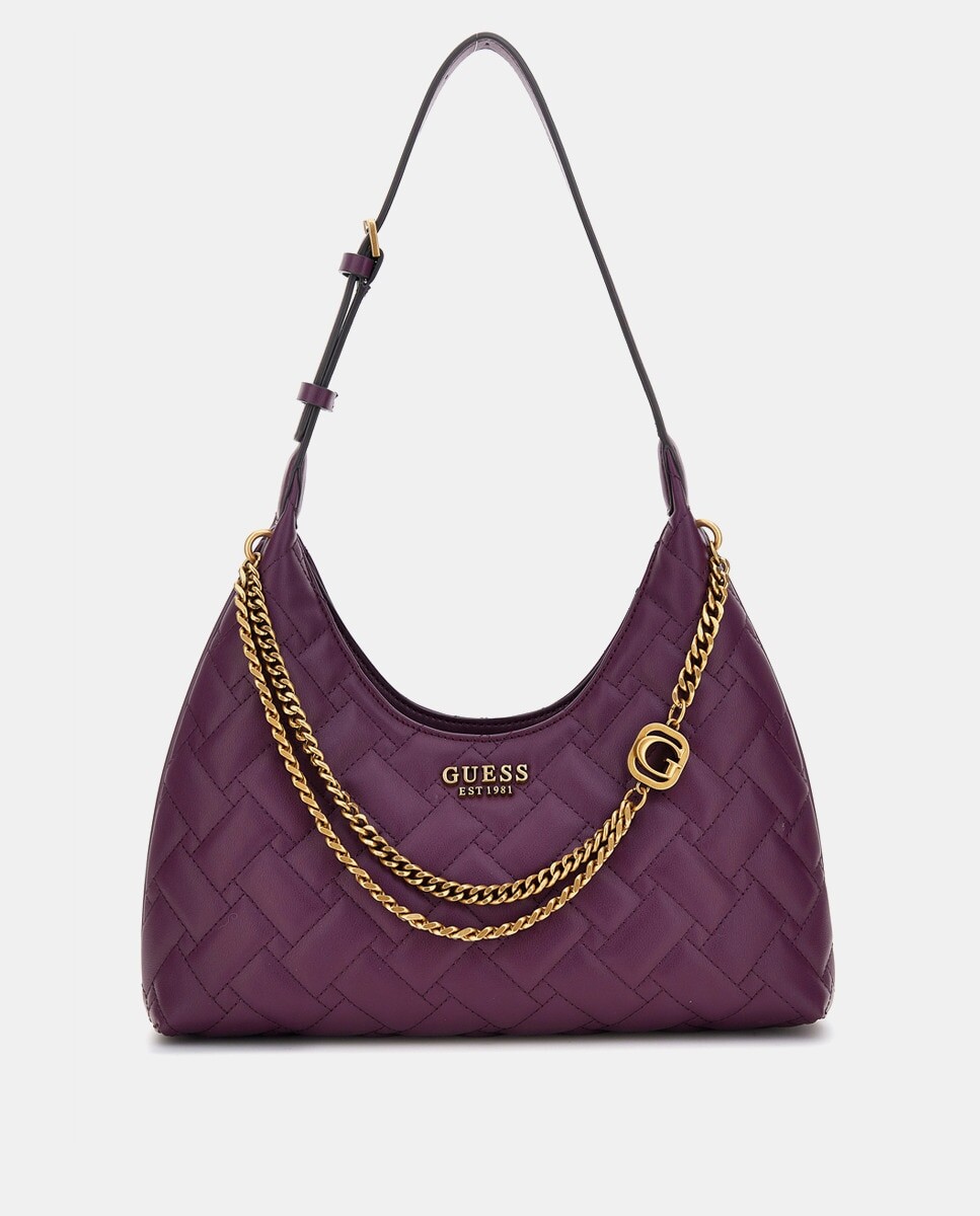 

Фиолетовый стеганый бомж Gracelynn с цепочками Guess, фиолетовый