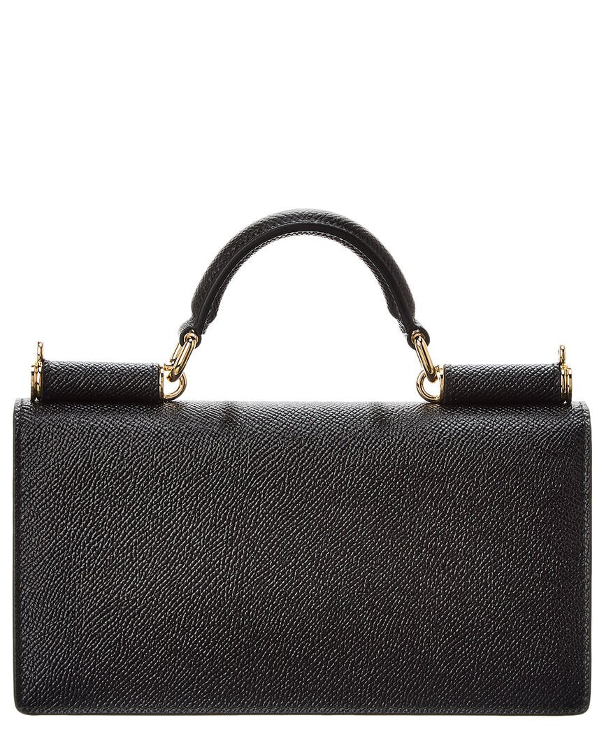 

Кожаный клатч Dolce & Gabbana, черный