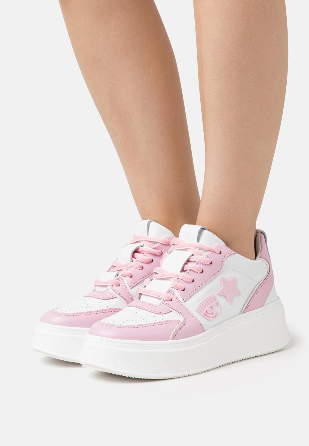 

Кроссовки CHIARA FERRAGNI, белый/розовый