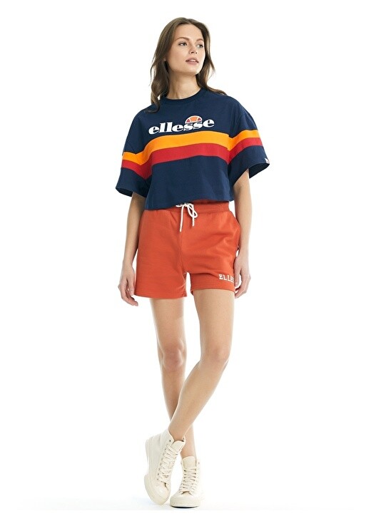 

Темно-синяя женская футболка с круглым вырезом Ellesse