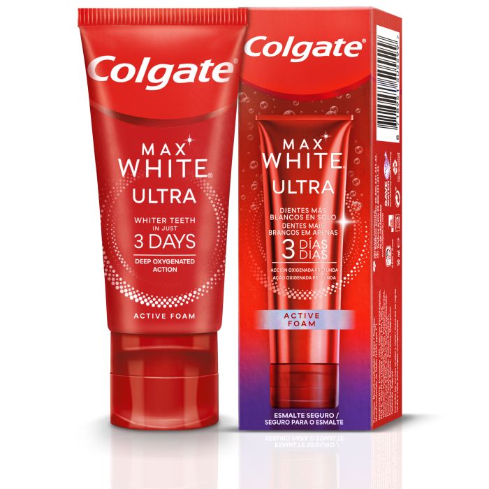 Зубная паста Ultra Active Foam pasta de dientes blanqueadora Colgate, 50 ml зубная паста отбеливающая global white whitening enzyme 1 шт