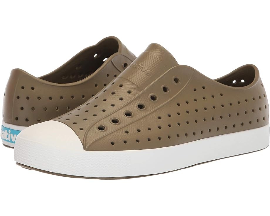 

Кроссовки Native Shoes Jefferson Slip-on Sneakers, цвет Utili Green/Shell White