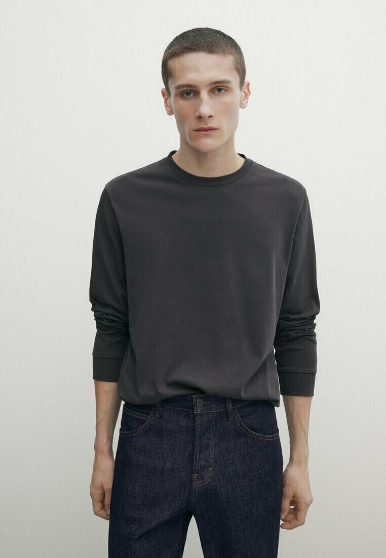 

Рубашка с длинным рукавом Massimo Dutti, цвет dark grey