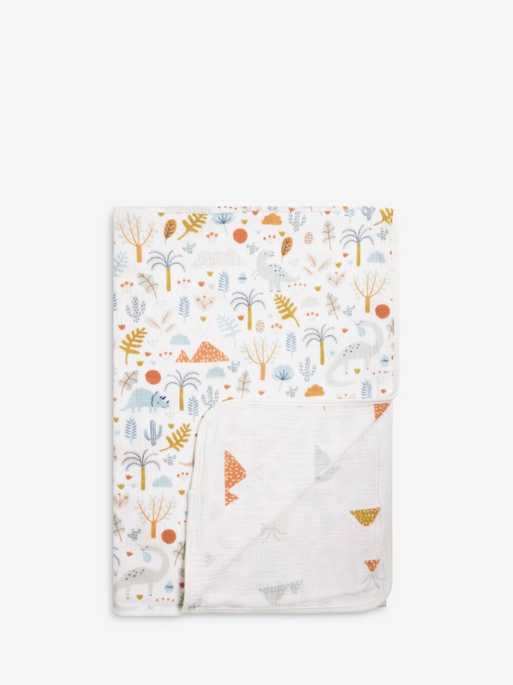 

Хлопковое муслиновое одеяло John Lewis Mini Desert Dino, 120 x 120 см