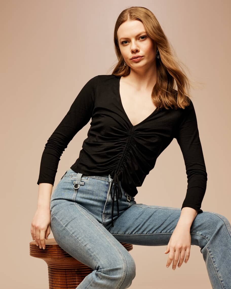 

Футболка Kerr с рюшами Veronica Beard Jeans