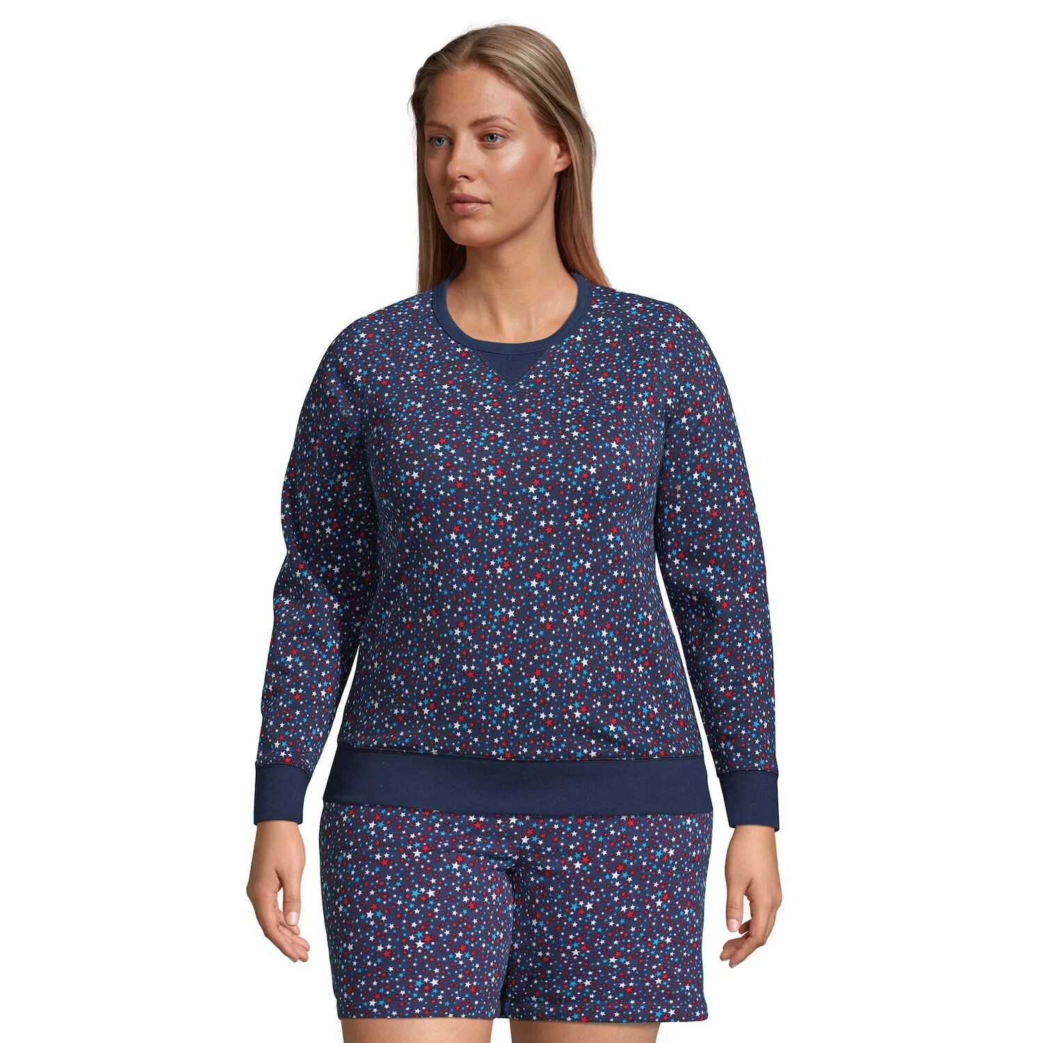 

Большие размеры Lands' End Serious Sweats Толстовка с регланами Lands' End