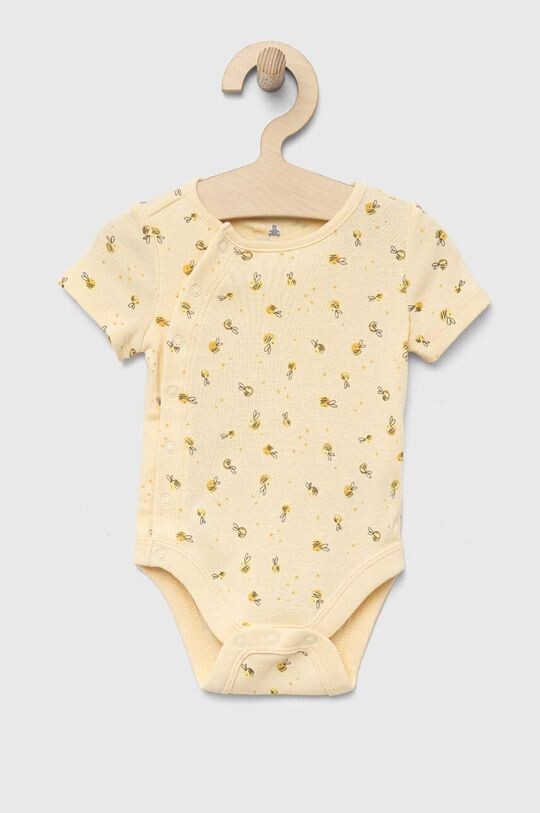 

Хлопковое боди для новорожденных Gap, желтый