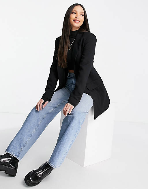 

Черный удлиненный пиджак ASOS DESIGN Tall