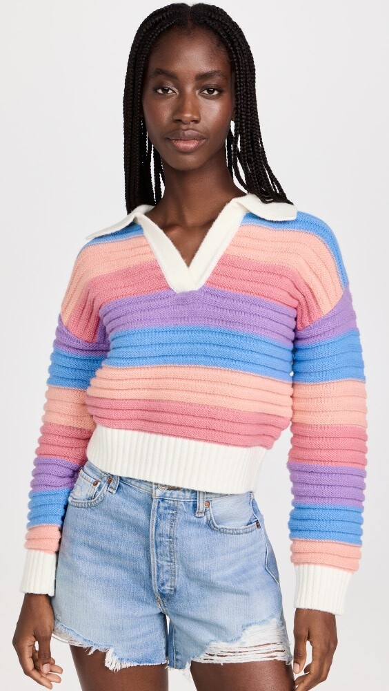 

Блуза English Factory Rainbow Striped, разноцветный