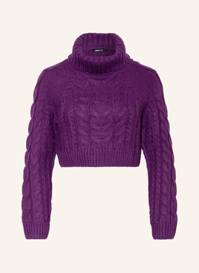 

Укороченный свитер мика Gina Tricot, фиолетовый