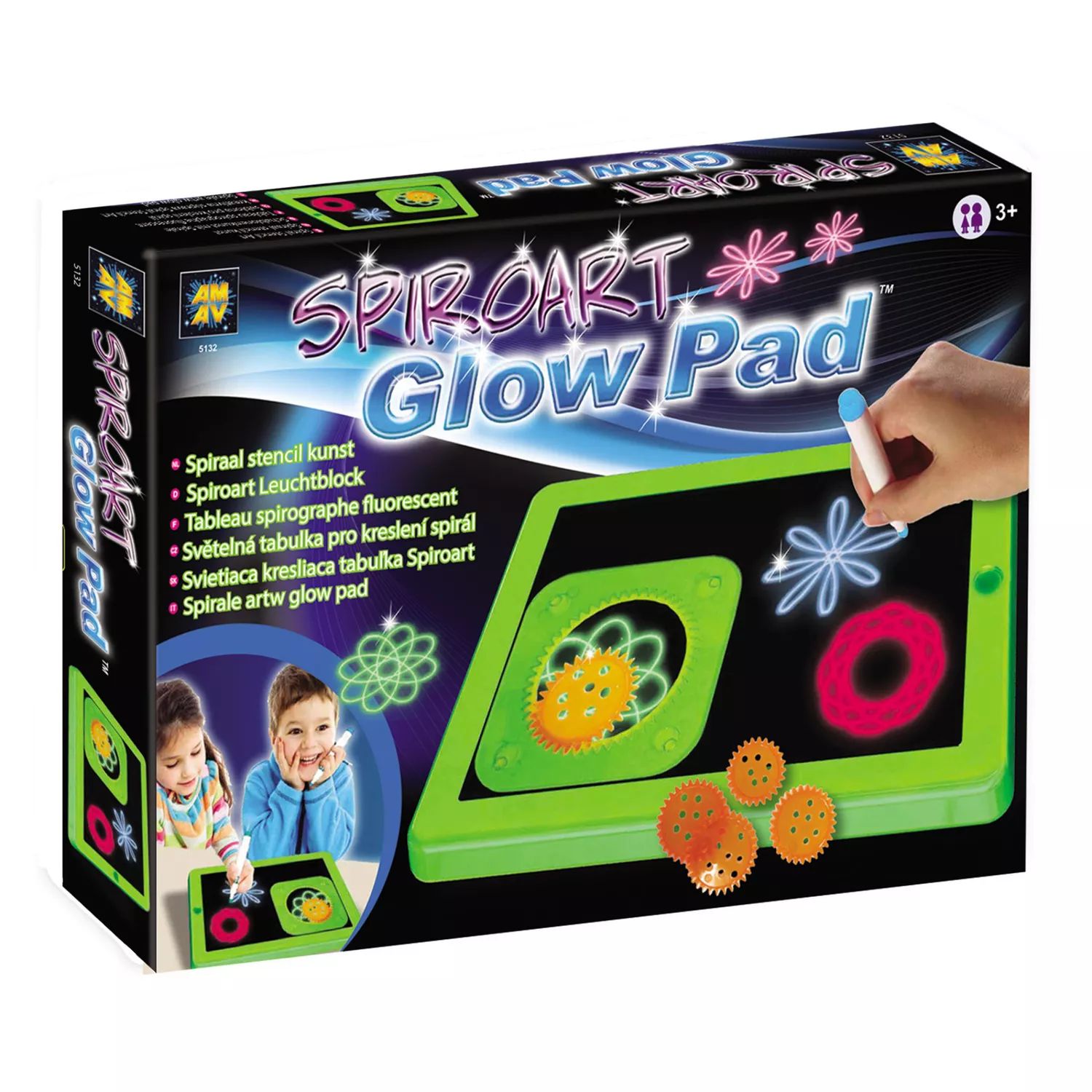 Маркетплейс игрушки. Развивающая игра Mindscope Light up led Glow Pad Pink Animator with Glow Markers New игрушки.