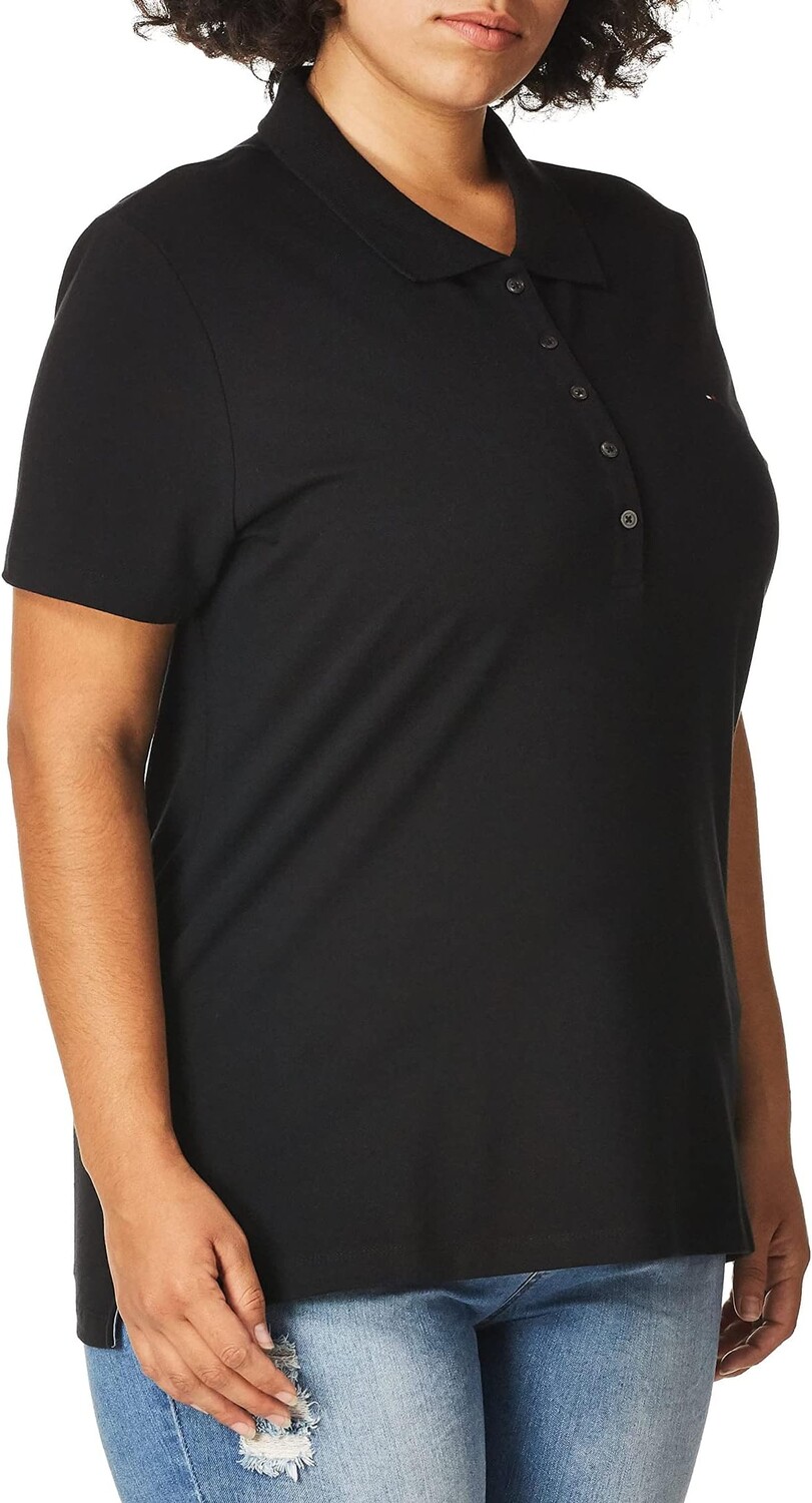 

Рубашка-поло Solid Short Sleeve Polo Tommy Hilfiger, черный