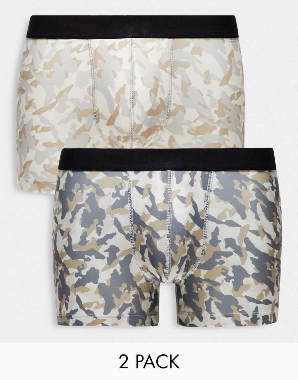 

Комплект из двух плавок зеленого камуфляжного цвета ASOS DESIGN