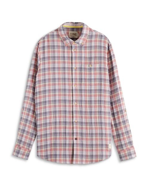 

Рубашка на пуговицах в клетку с двойным лицом стандартного кроя Scotch & Soda, цвет Multi