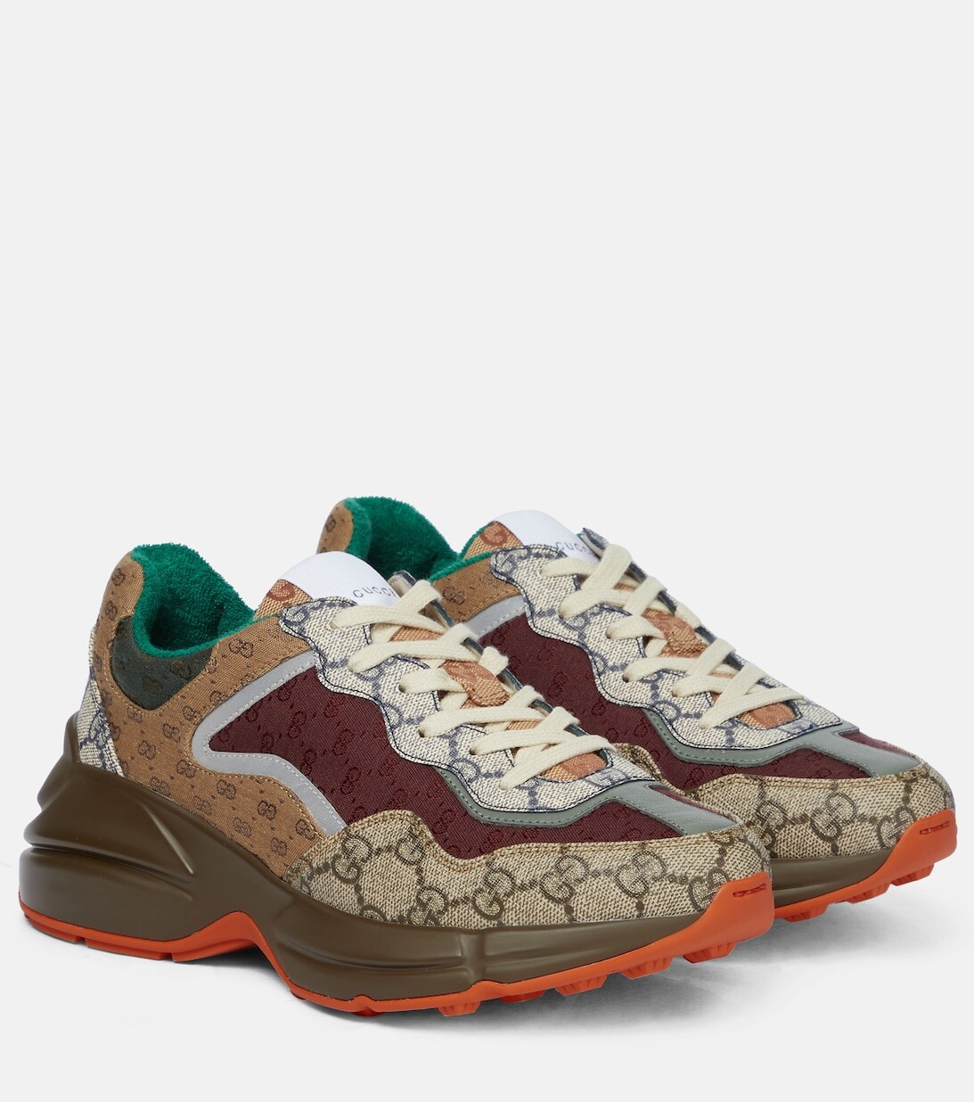 

Кроссовки GG Rhyton с кожаной отделкой Gucci, коричневый