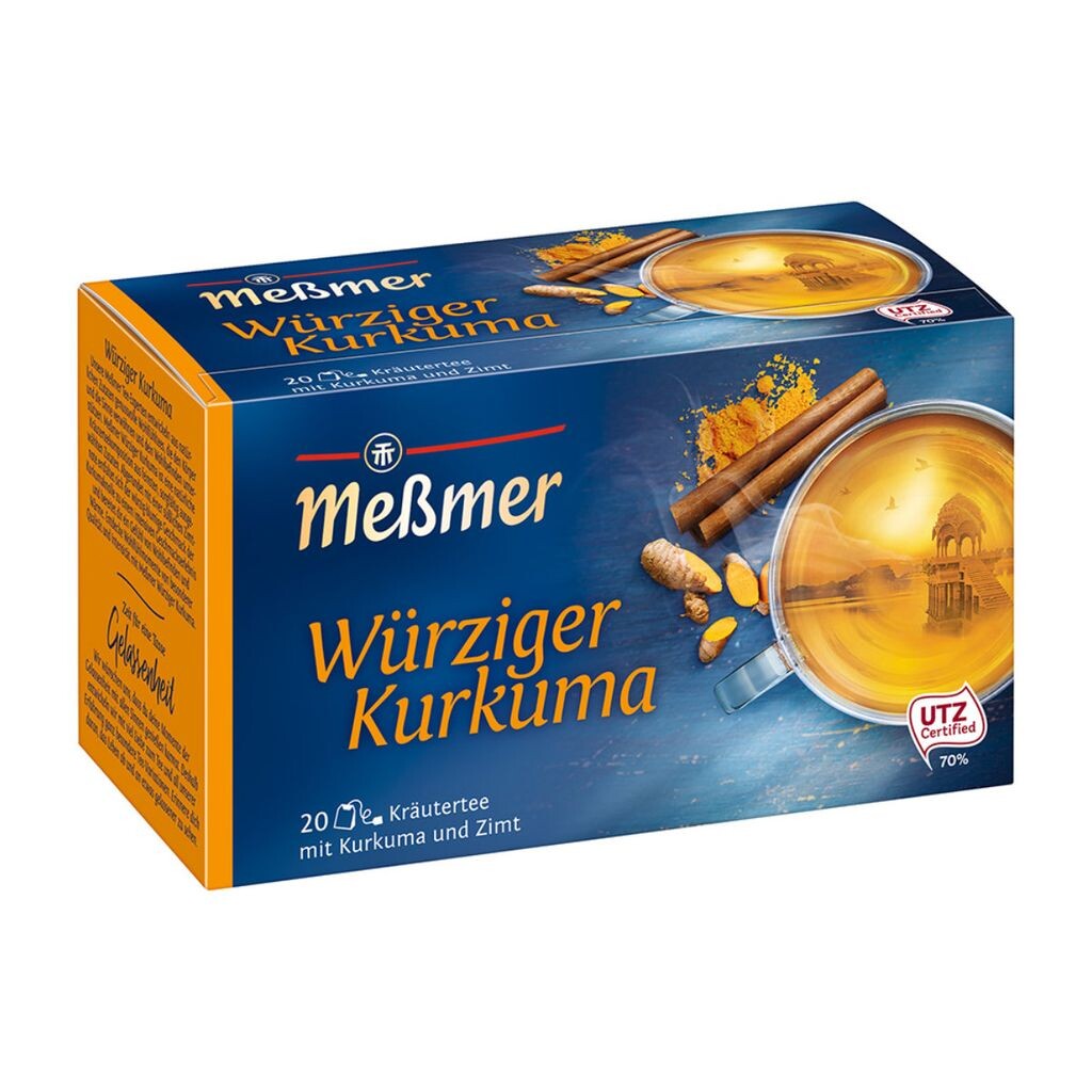 

Meßmer пряный травяной чай с куркумой и корицей, сладко-острый 40г