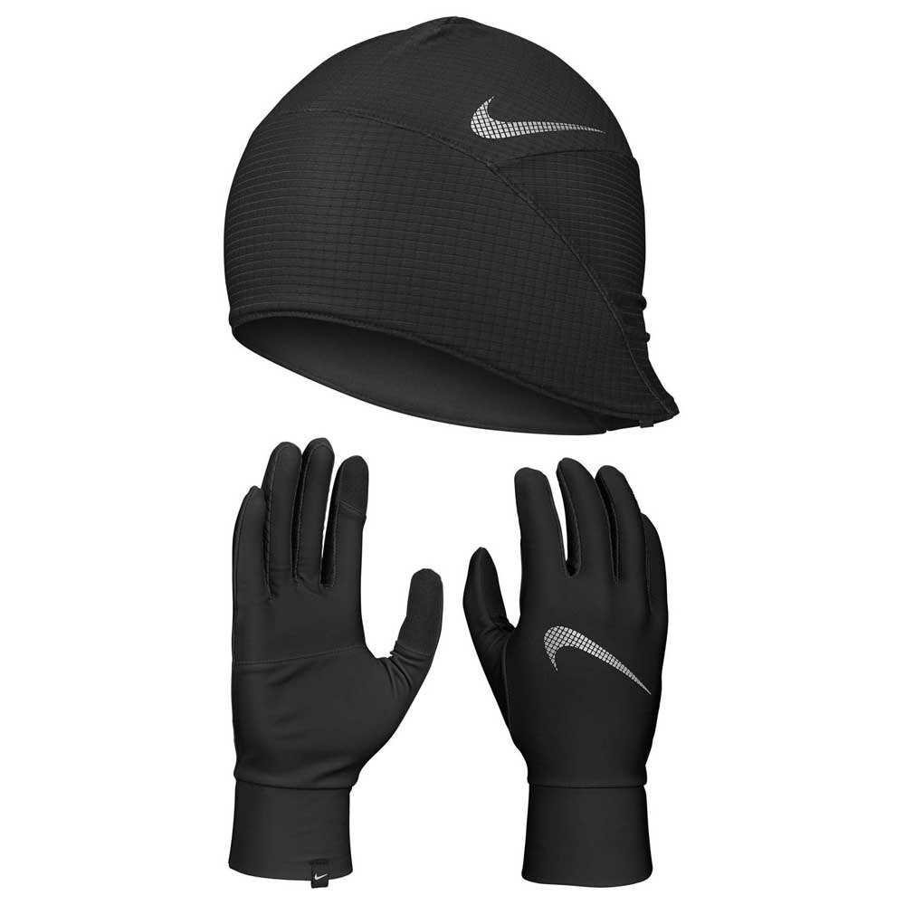 

Комплект из шапки и перчаток Nike Essential, черный