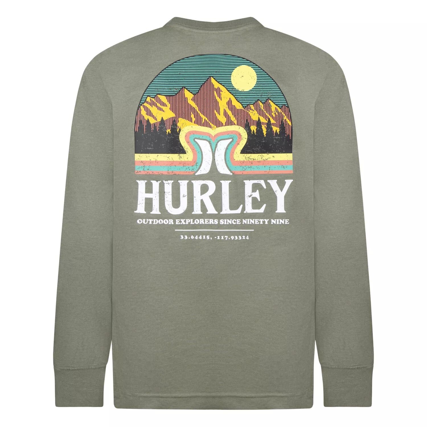 

Футболка Hurley Ridgeline с длинными рукавами и рисунком для мальчиков 8–20 лет Hurley