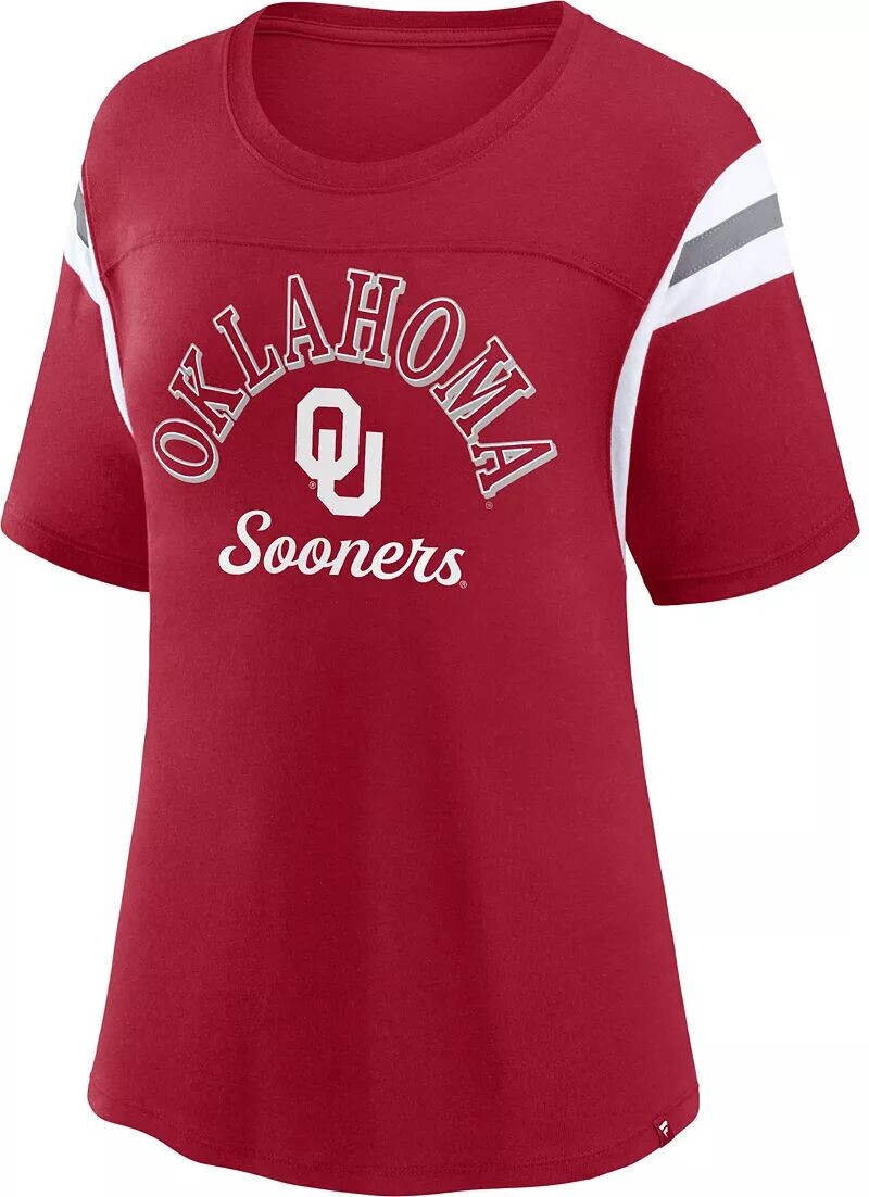 

Женская футболка NCAA Oklahomaooners Crimson BiBlend с цветными блоками