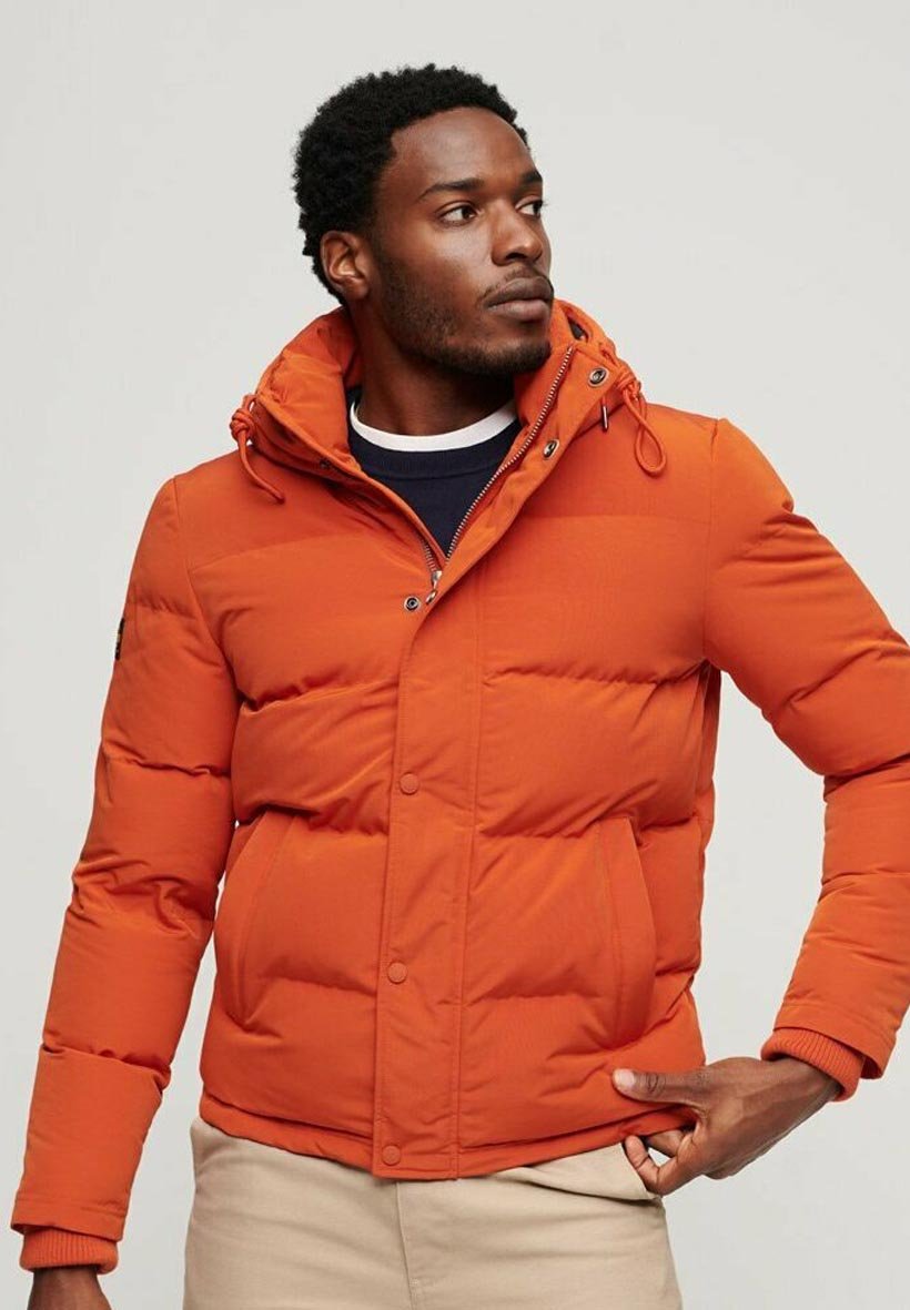 Зимняя куртка Superdry EVEREST HOODED PUFFER, цвет pureed pumpkin orange