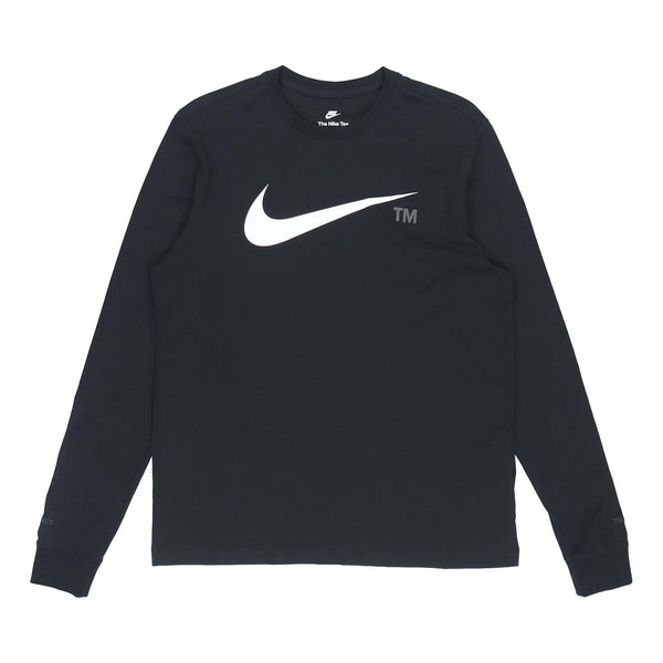 Футболка Men's Nike Large Logo Printing Sports Round Neck Pullover Black, черный