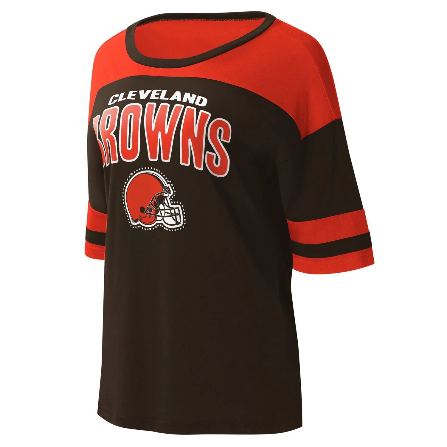 

Женская футболка G-III 4Her Carl Banks Brown/Orange Cleveland Browns Play the Ball G-III