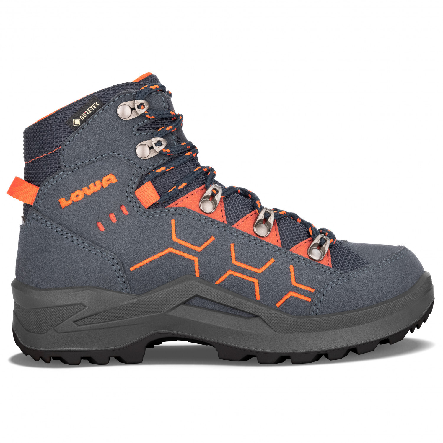 Ботинки для прогулки Lowa Kid's Kody Evo GTX Mid, цвет Steel Blue/Orange