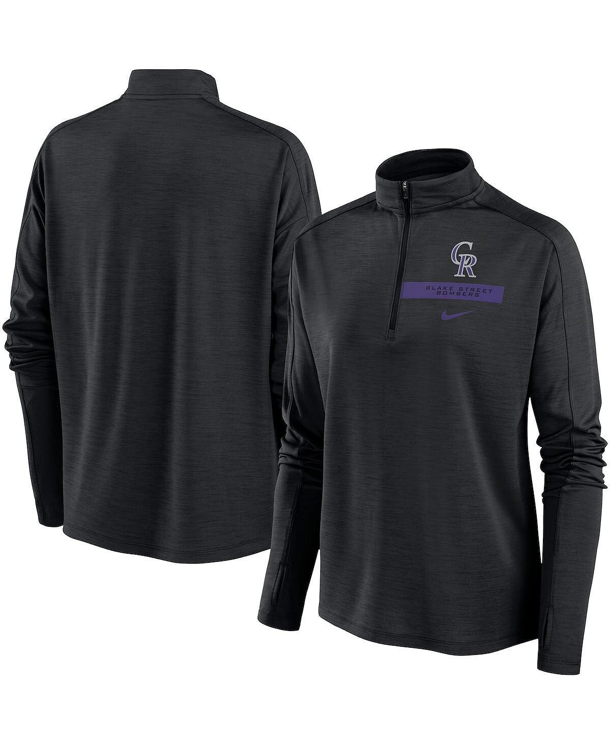 Черный женский топ Colorado Rockies Primetime с молнией четверть реглан Nike, черный
Черный женский топ Colorado Rockies Primetime с молнией четверть реглан Nike, черный