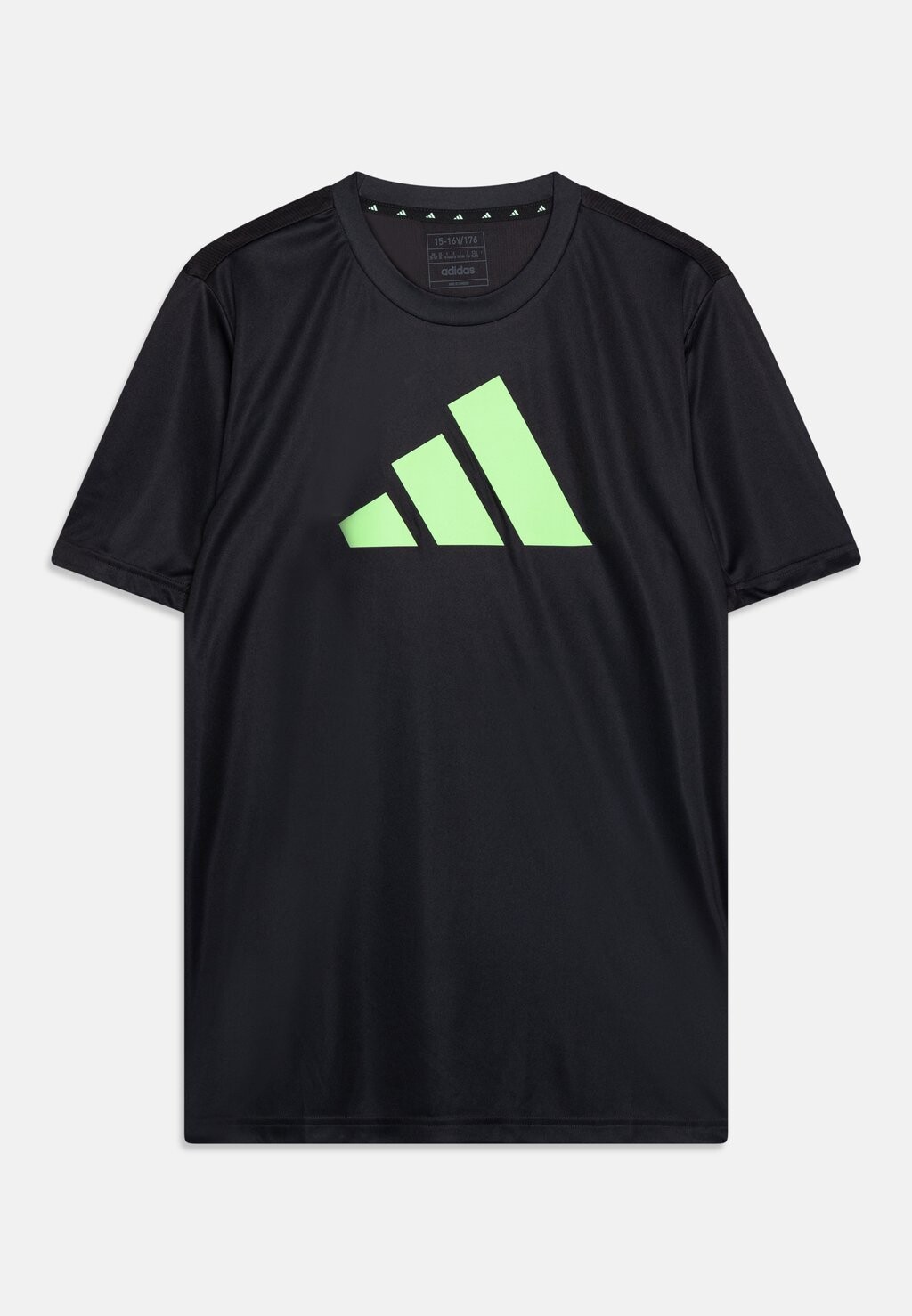 

Спортивная футболка Logo Unisex Adidas, цвет carbon/semi green spark