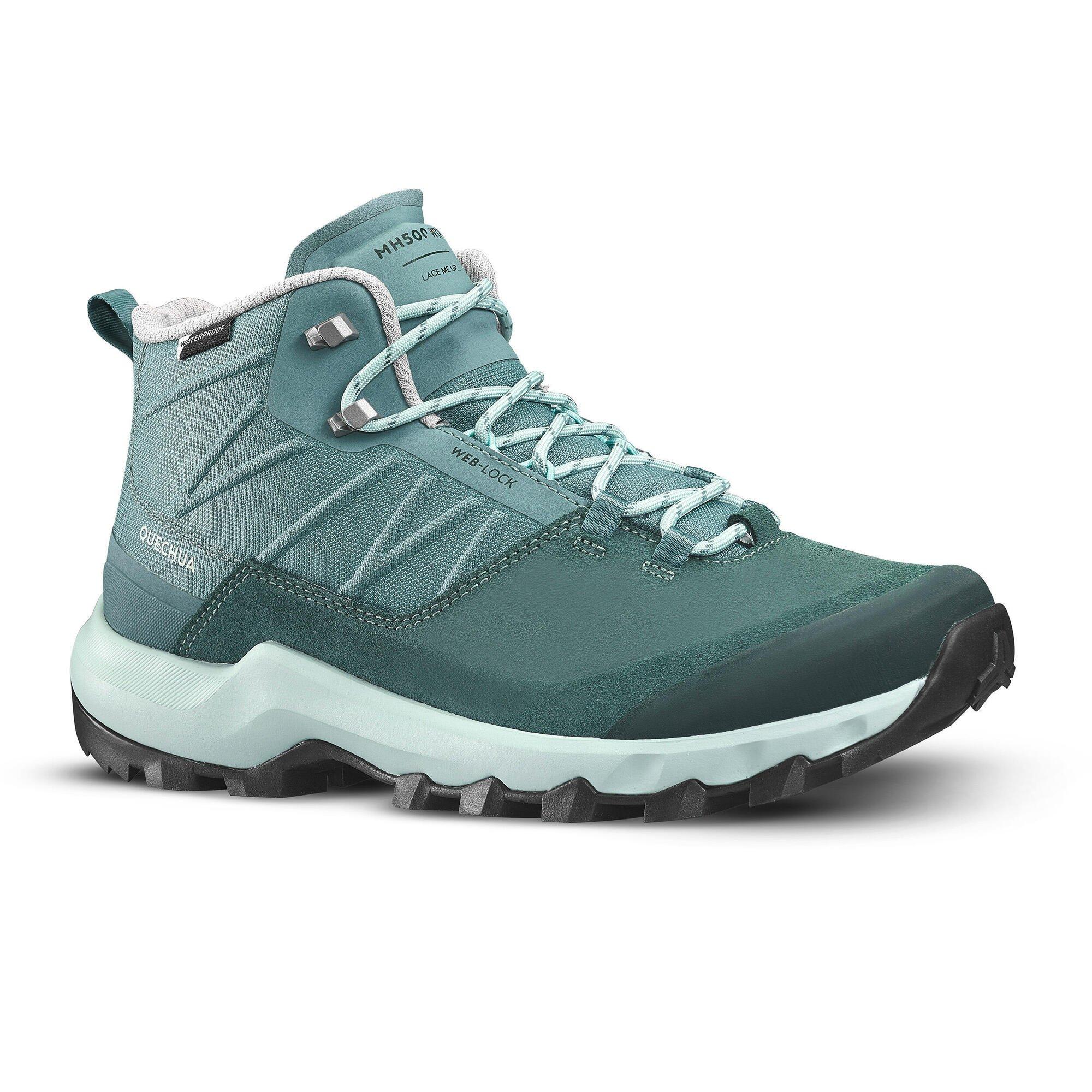 цена Водонепроницаемые ботинки для горной ходьбы Decathlon — Mh500 Mid Quechua, зеленый