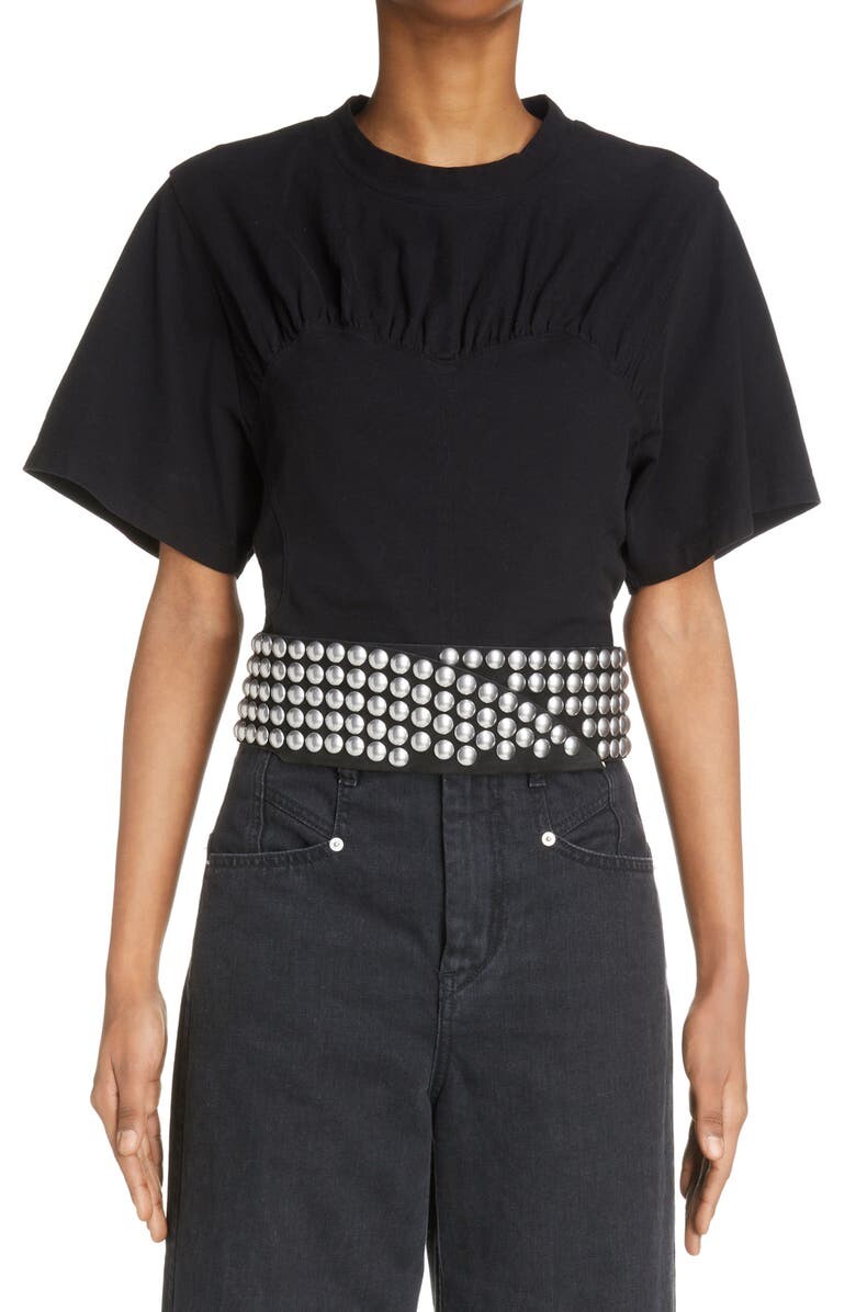 

Хлопковая футболка Zazie Bustier ISABEL MARANT, черный