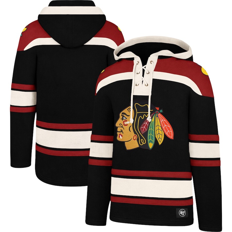 

Пуловер с капюшоном 47 Chicago Blackhawks, черный