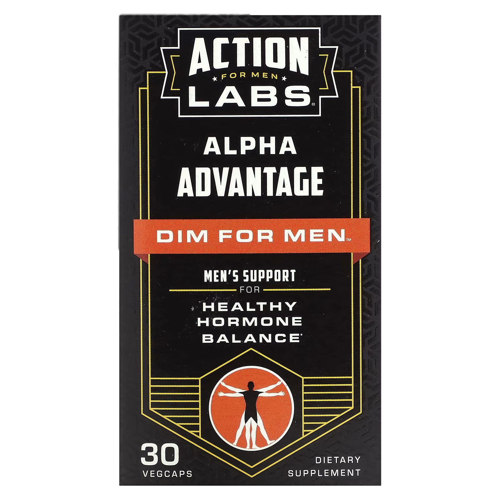 Пищевая добавка Action Labs Alpha Advantage Dim для мужчин, 30 растительных капсул