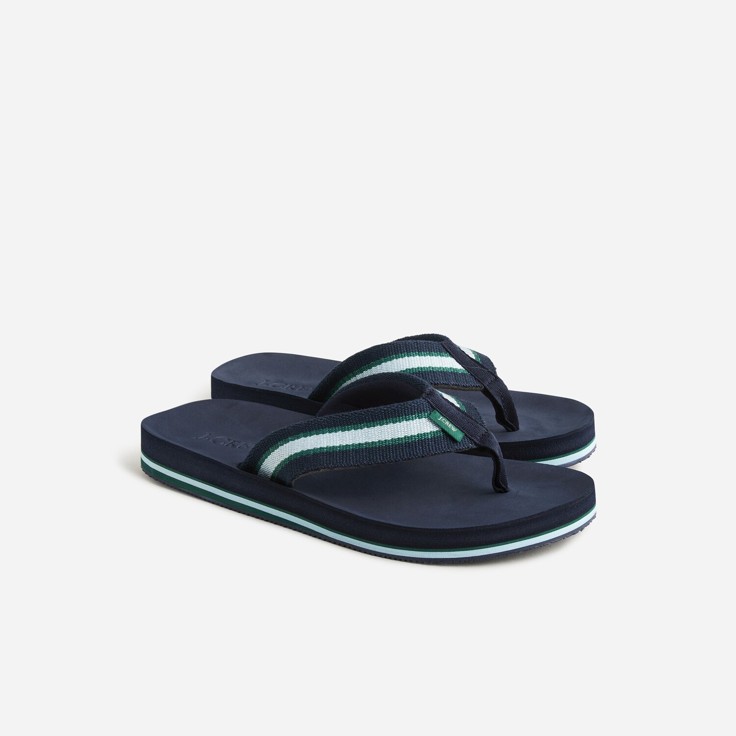 

Полосатые шлепанцы J.Crew, индиго